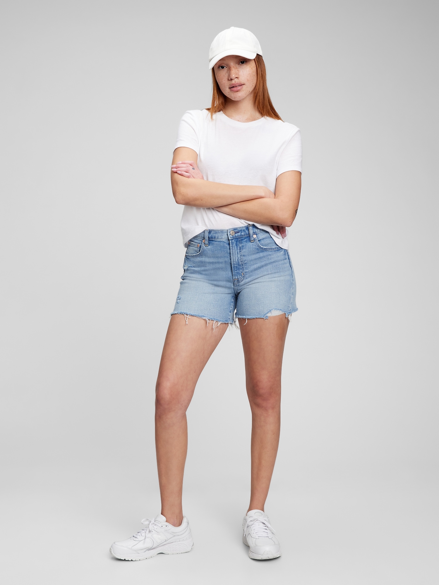 4 High Rise Denim Shorts