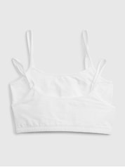 8-16Y) Baby bra girl training bra underwear solid color baby bra anti  peeping youth sports bra