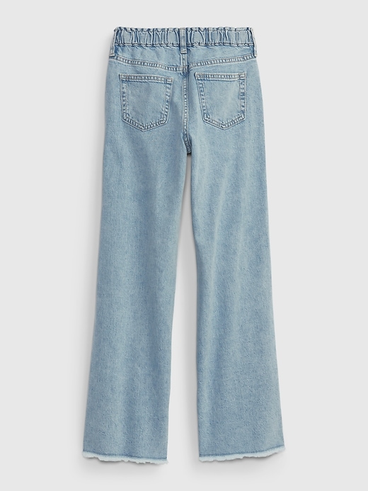 Image number 3 showing, Kids High Rise Wide Leg Jeans with Washwell