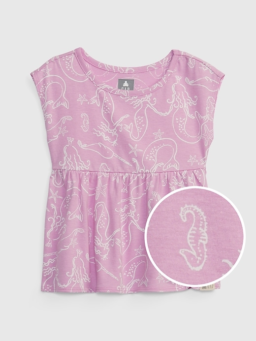 View large product image 1 of 1. Toddler Organic Cotton Mix and Match Peplum Top