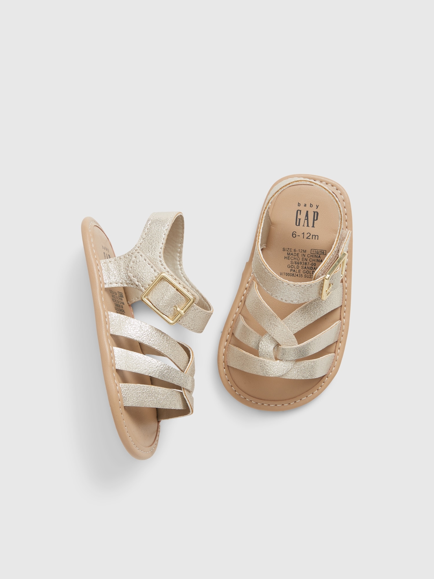 Gold baby sandals on sale