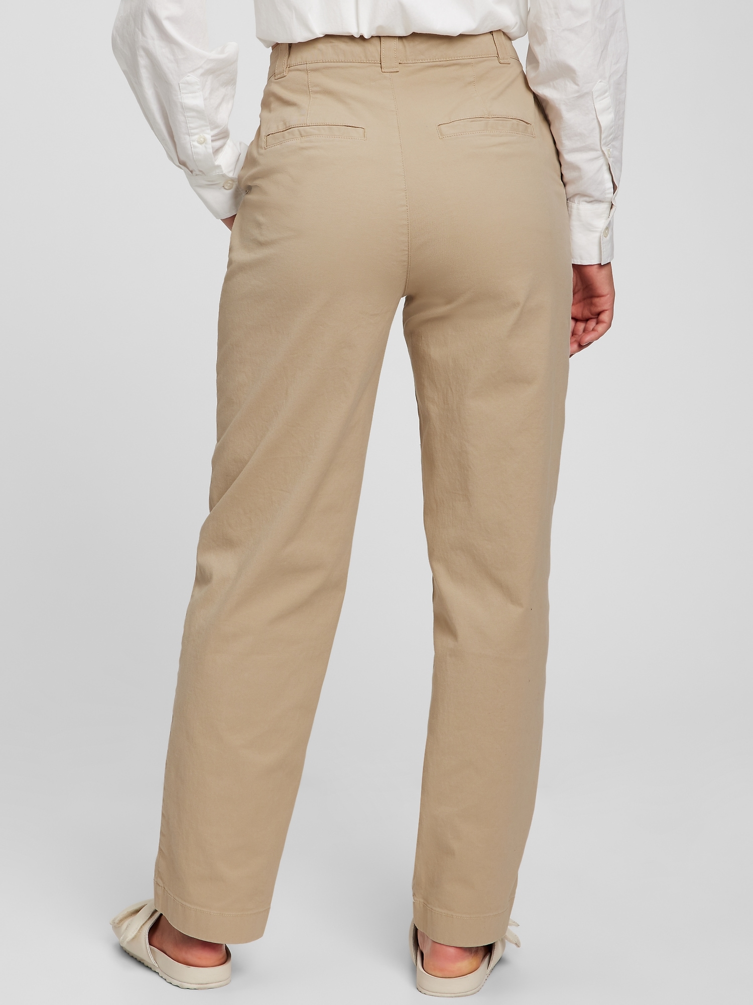 Gap Womens Perfect Khaki Pants Shark Fin Gray Size 0 Cotton