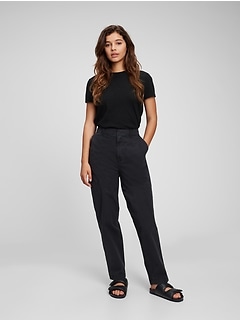 gvdentm Dress Pants Women Women's Wide Band Regular Length Pull-on Straight  Leg Pant with Tummy Control