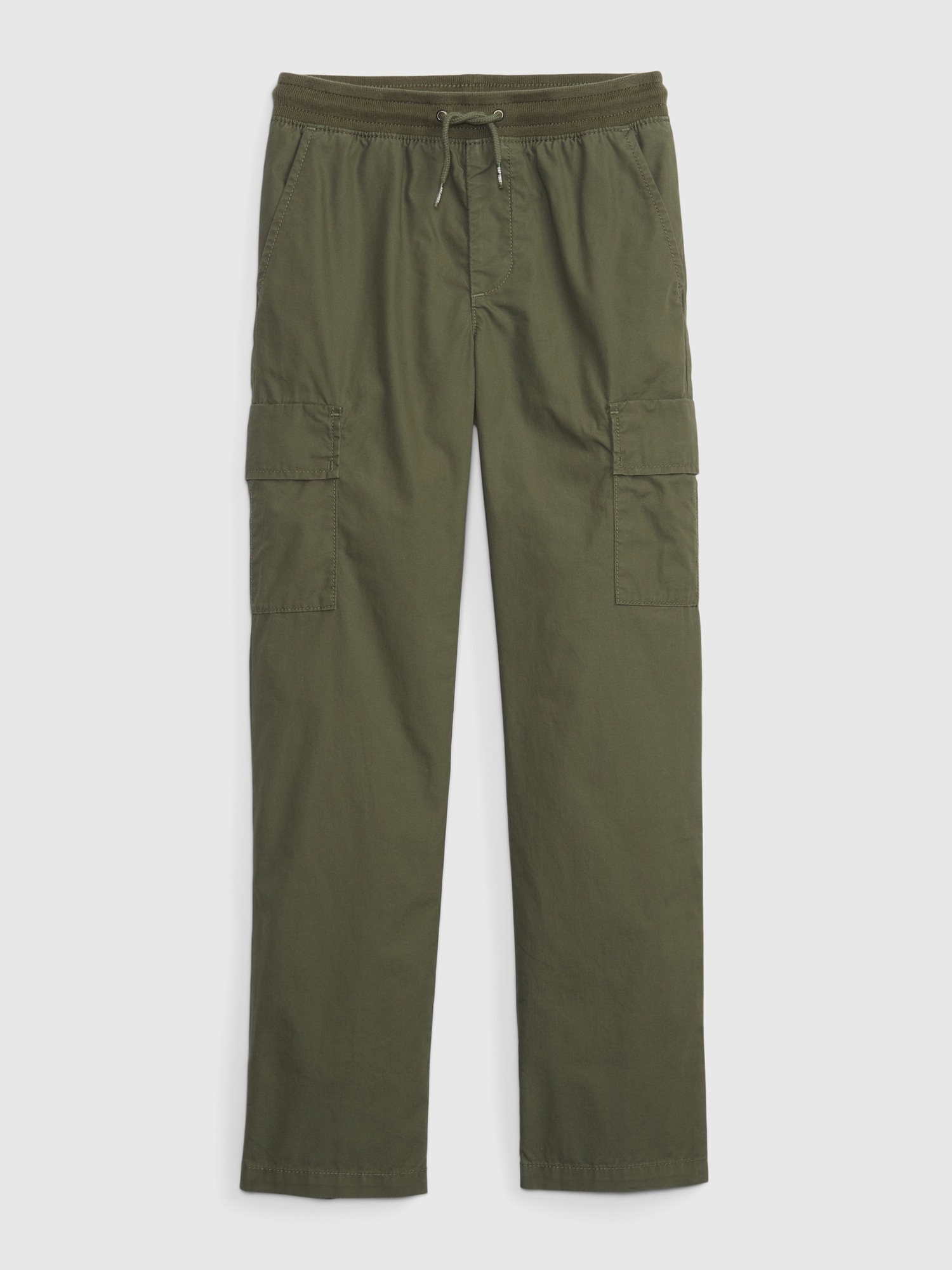 Petite Green Camo Buckle Front Cargo Pants