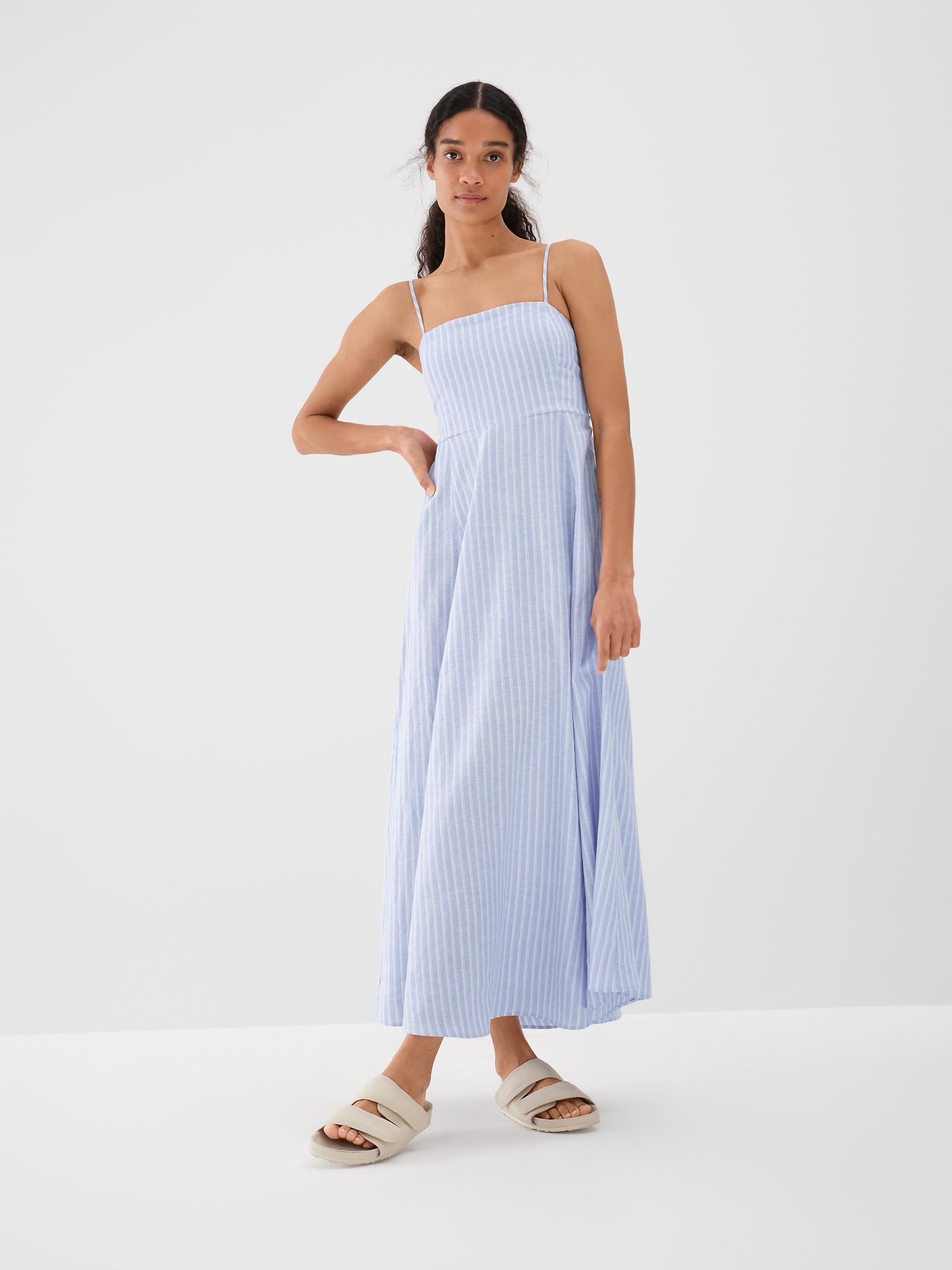 gap linen maxi dress