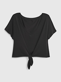 View large product image 6 of 6. GapFit Breathe Tie-Front V-Neck T-Shirt