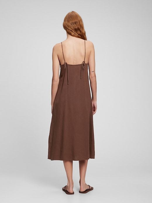 Image number 2 showing, Linen Blend Cami Midi Dress