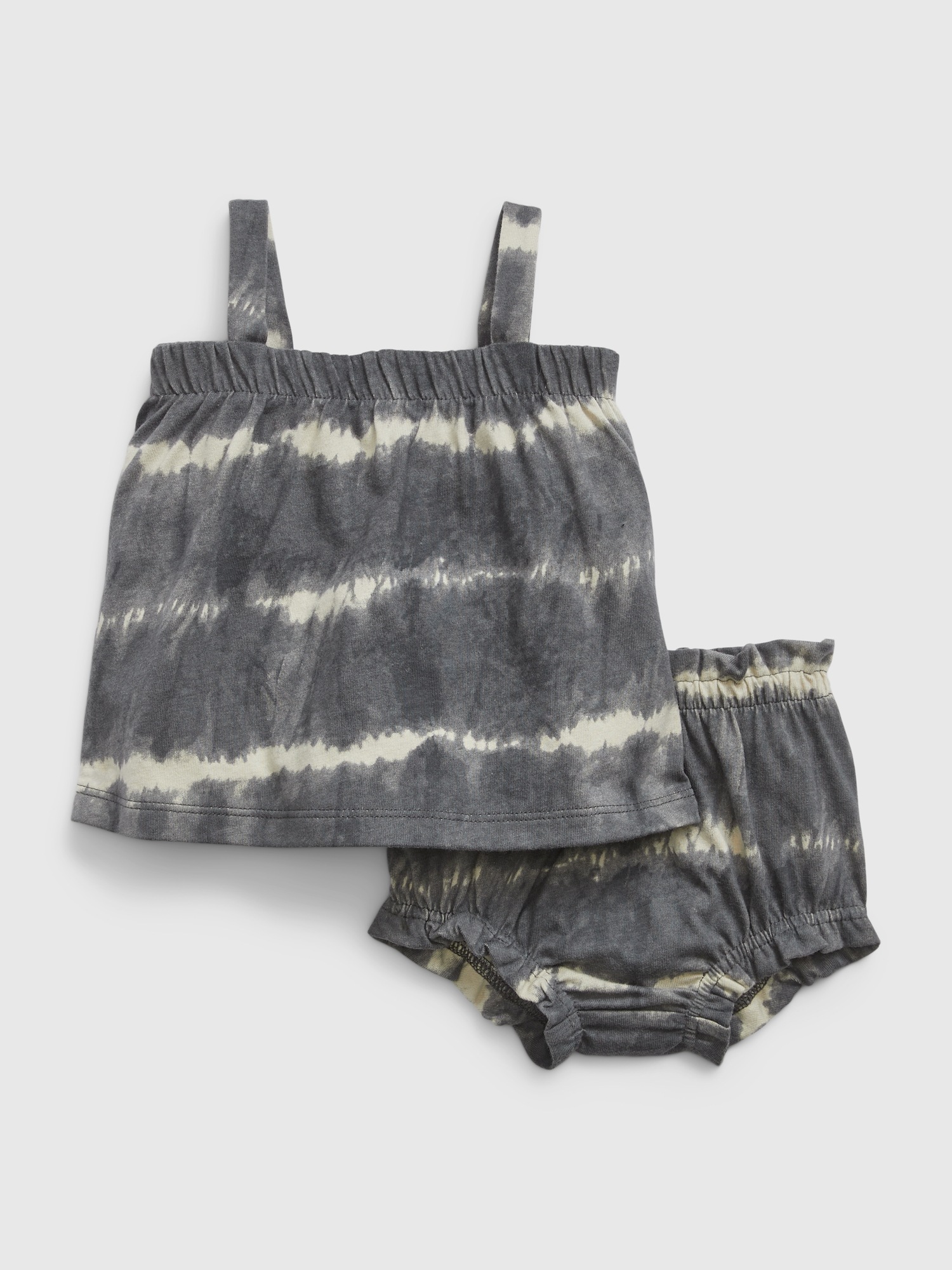 Gap Baby Organic Cotton Tie-Dye Outfit Set black. 1