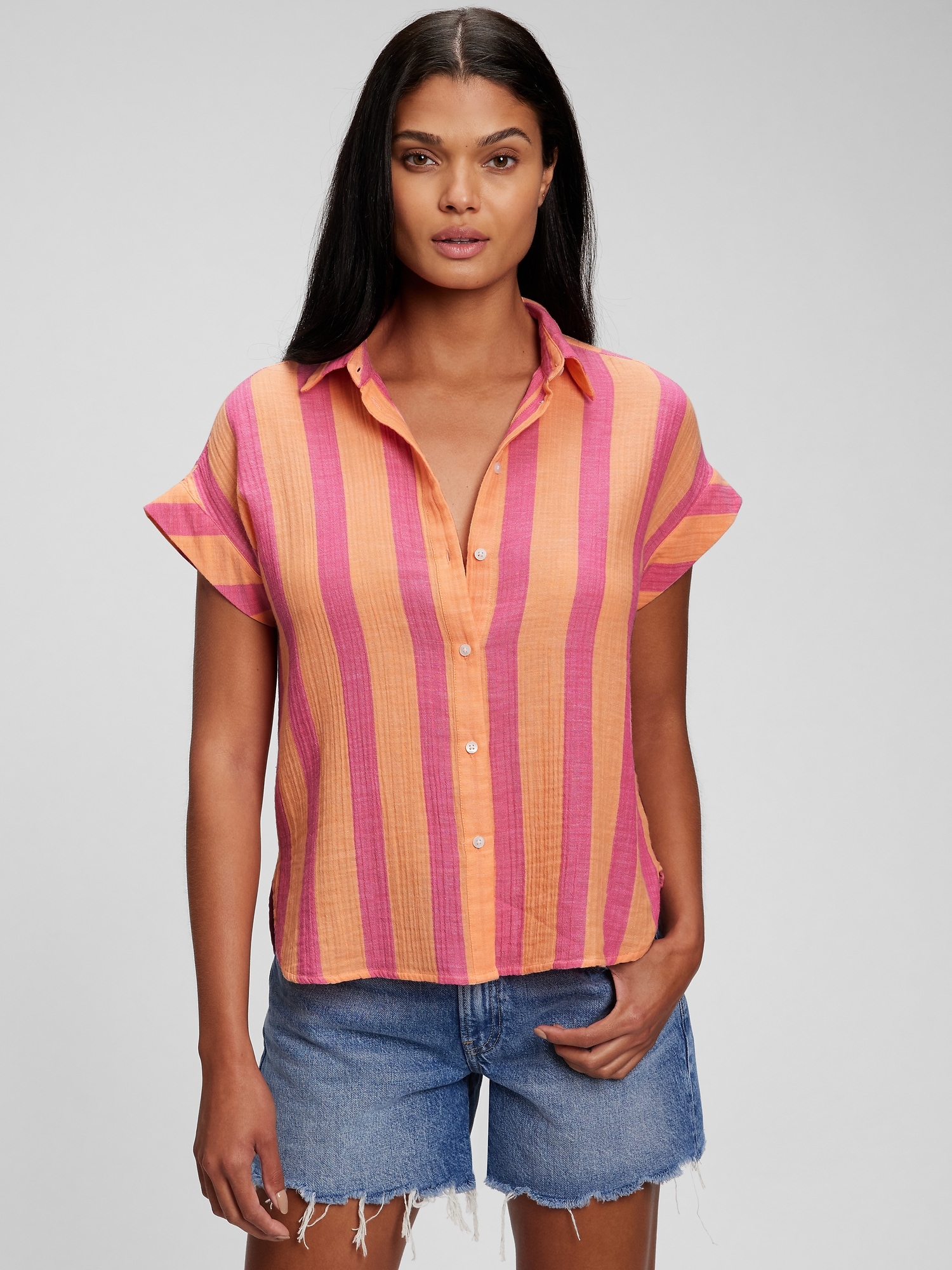 gap gauze shirt