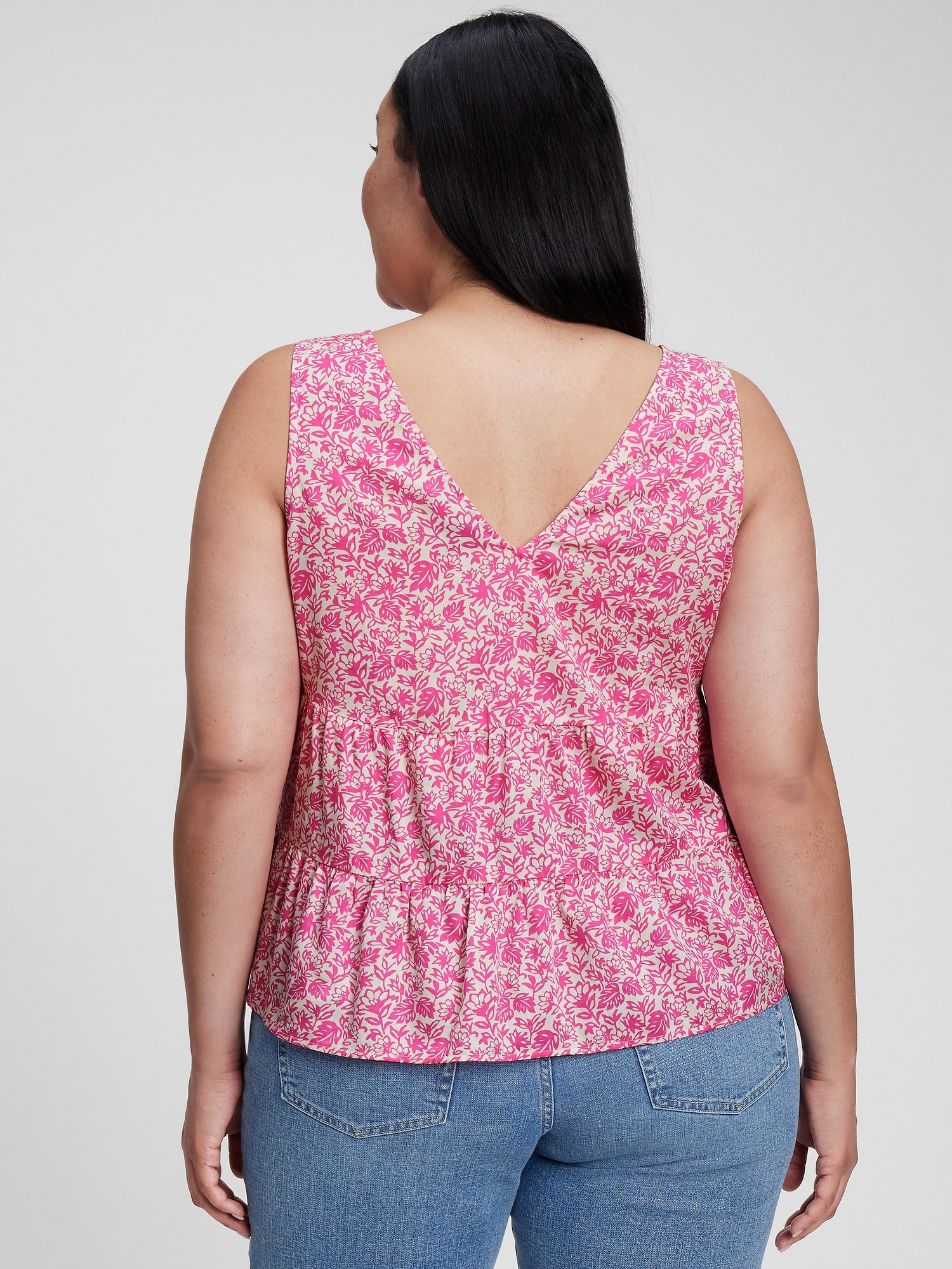 Lucky Brand Womens Floral Printed Sleeveless Camisole Top
