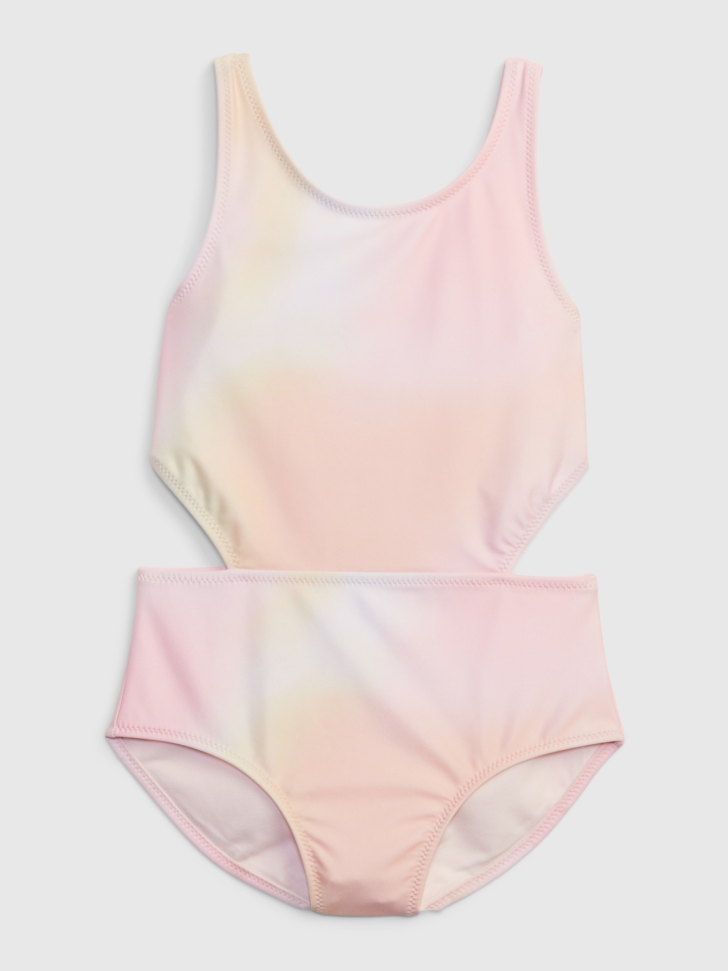 Gap Kids Recycled Cutout Swim One-Piece pink. 1