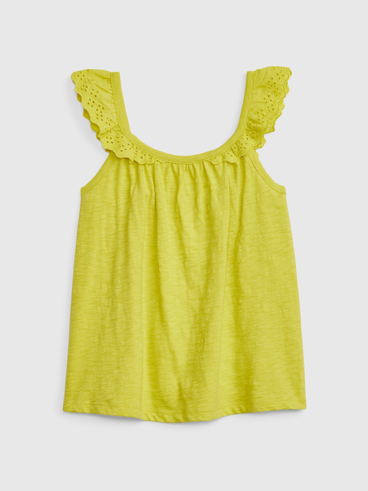 Gap Kids Eyelet Tank Top yellow. 1