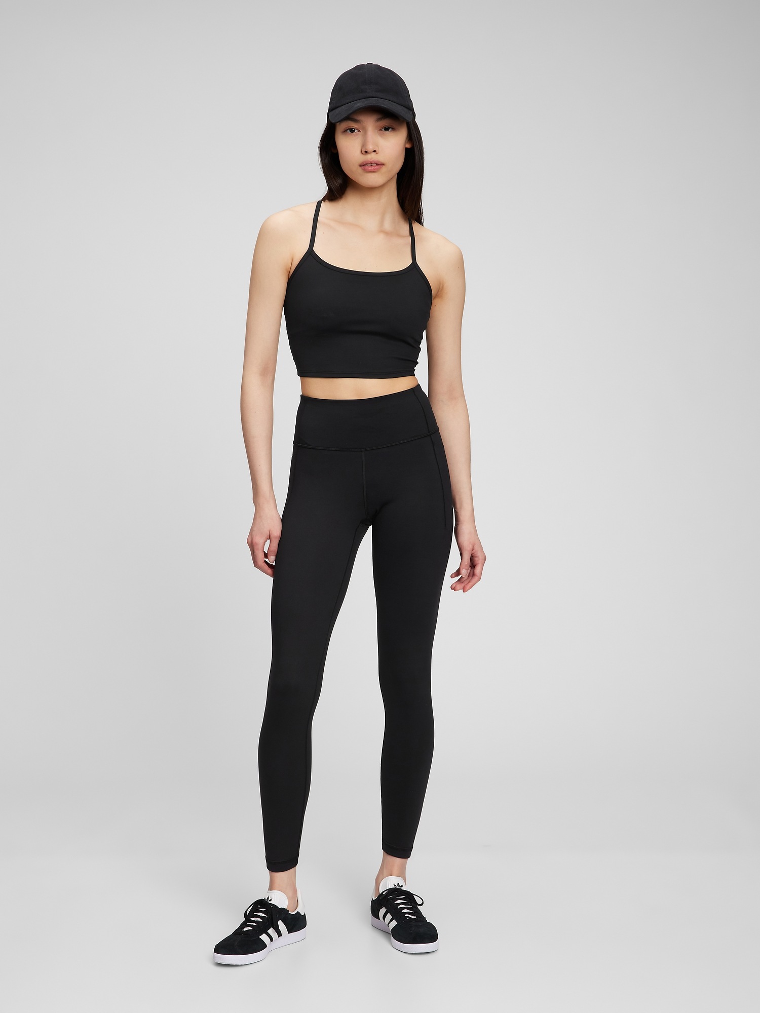 Gap Fit High Rise Power Full Length Leggings black. 1