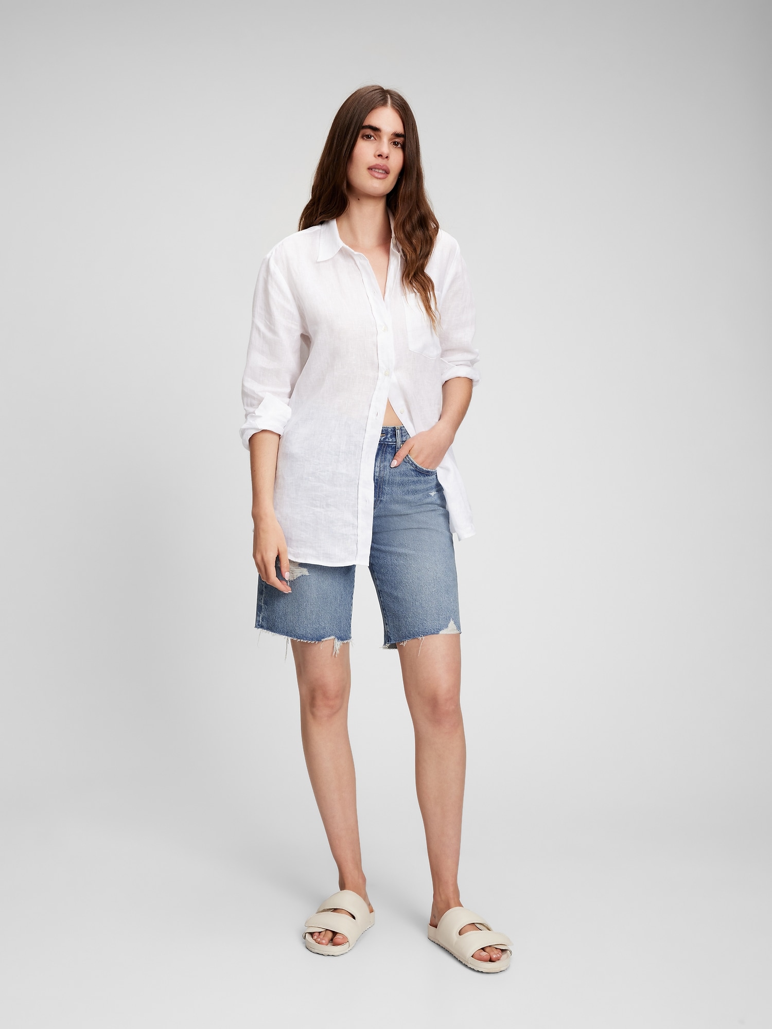 Gap white sales jean shorts