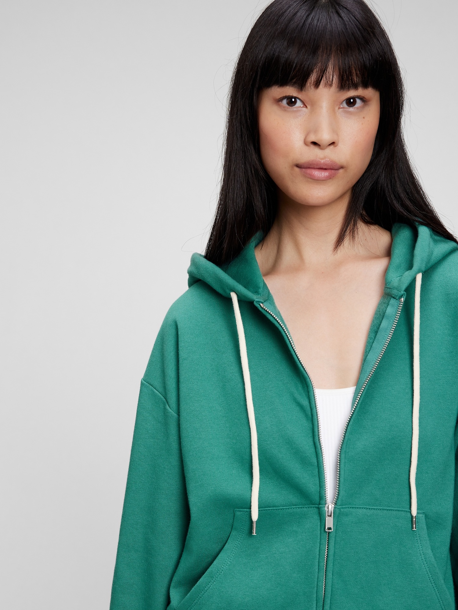 Cropped Full-Zip Hoodie