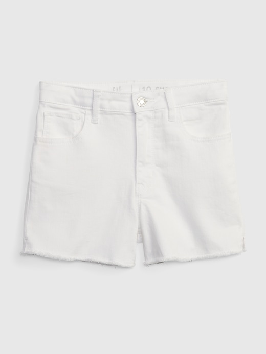 L'image numéro 1 présente Short court à taille haute en denim Washwell pour Enfant