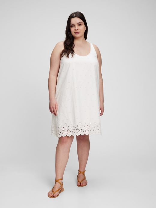 Image number 4 showing, Eyelet Scalloped Mini Dress