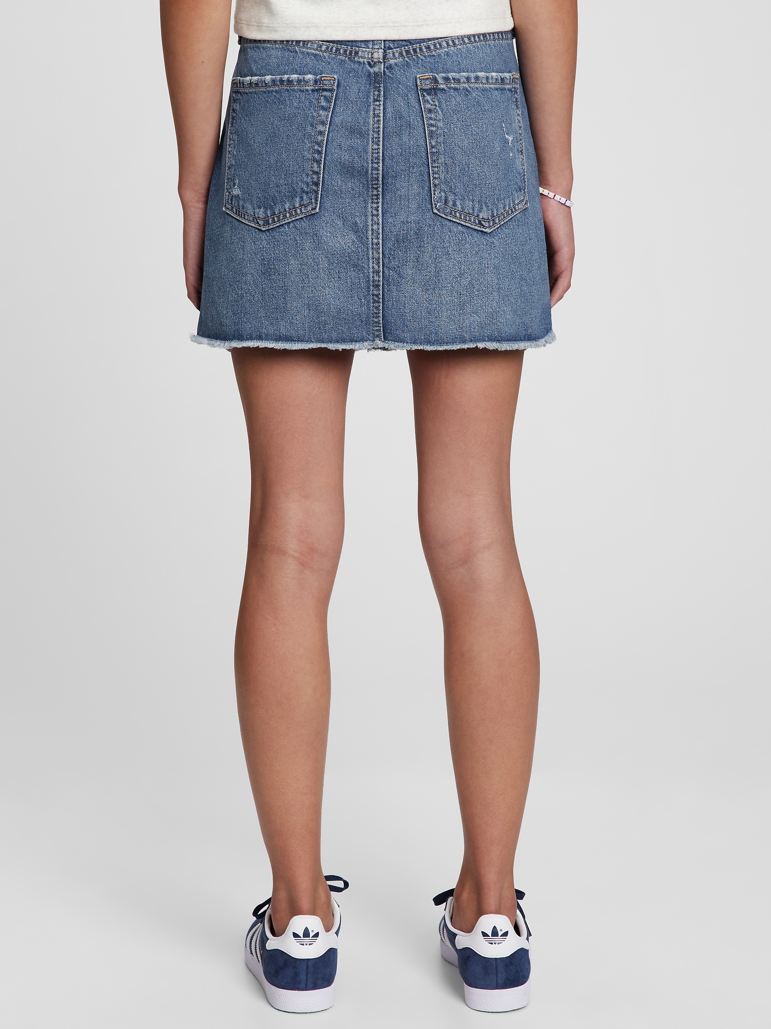 Teen Low Rise Denim Mini Skirt with Washwell | Gap