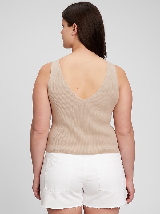 Image number 5 showing, Double V-Neck Rib Tank Top