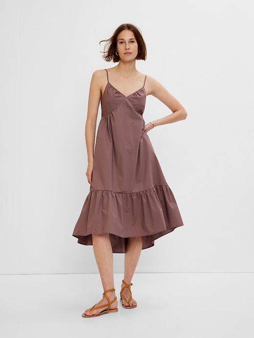 Image number 8 showing, Deep V-Neck Cami Midi Dress