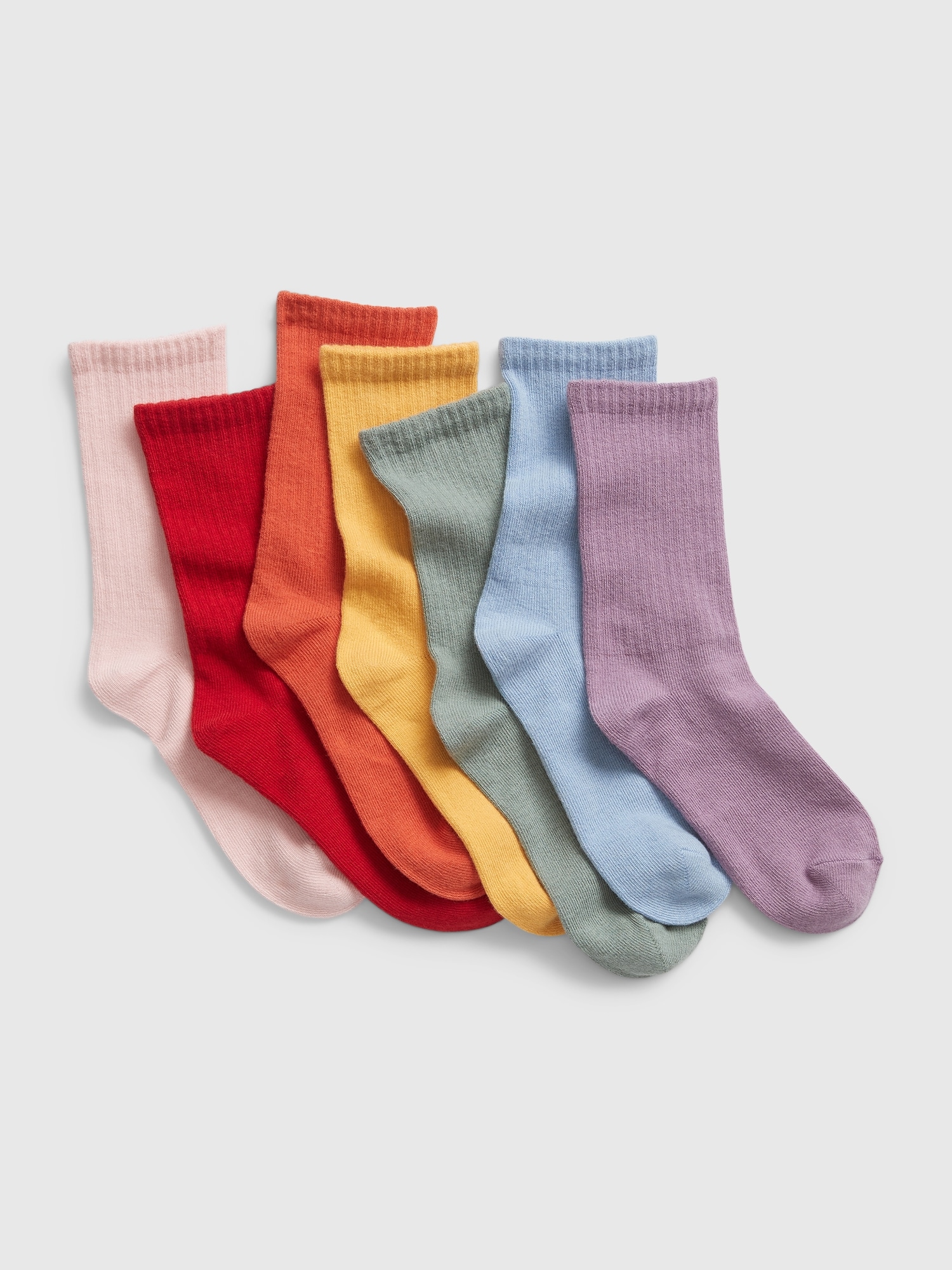 Gap Kids Organic Cotton Crew Socks (7-Pack) multi. 1