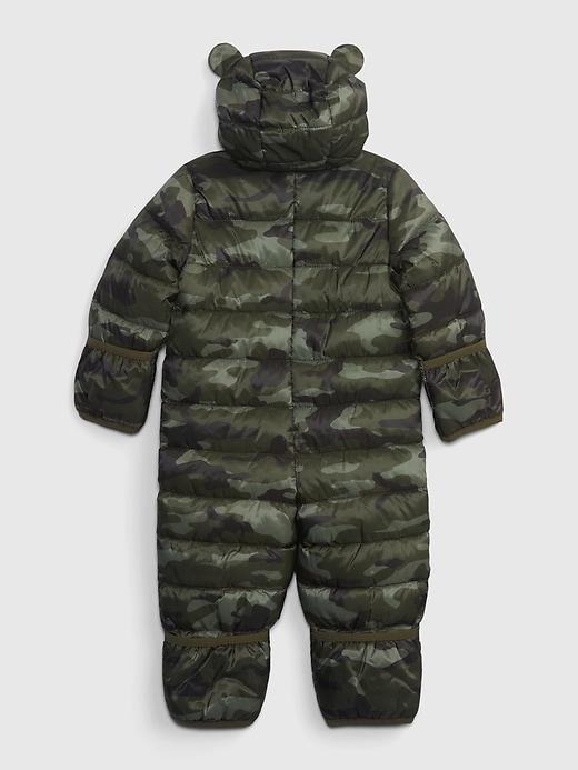 Image number 2 showing, Baby 100% Recycled Lightweight Puffer One-Piece