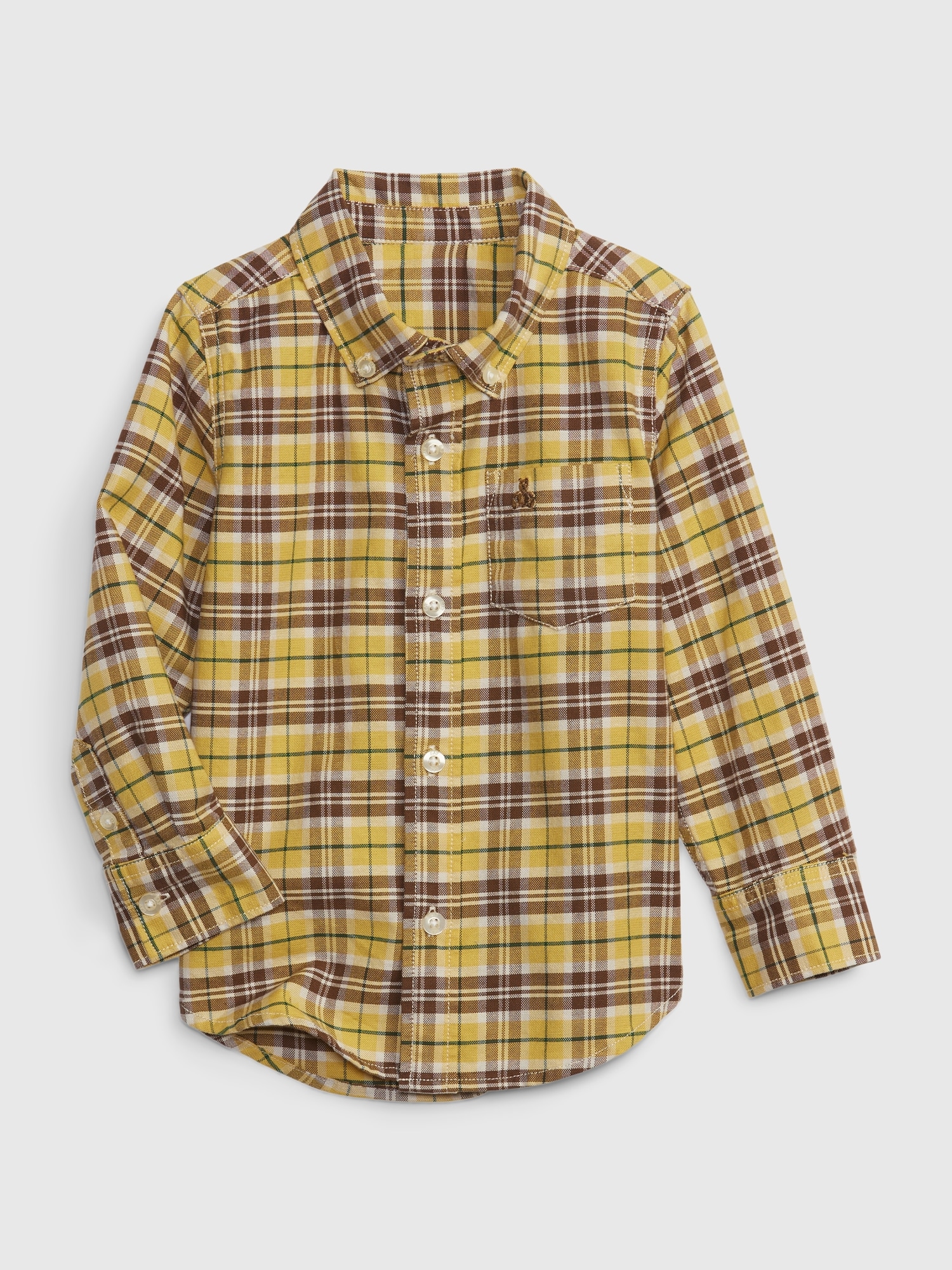 yellow plaid shirt toddler