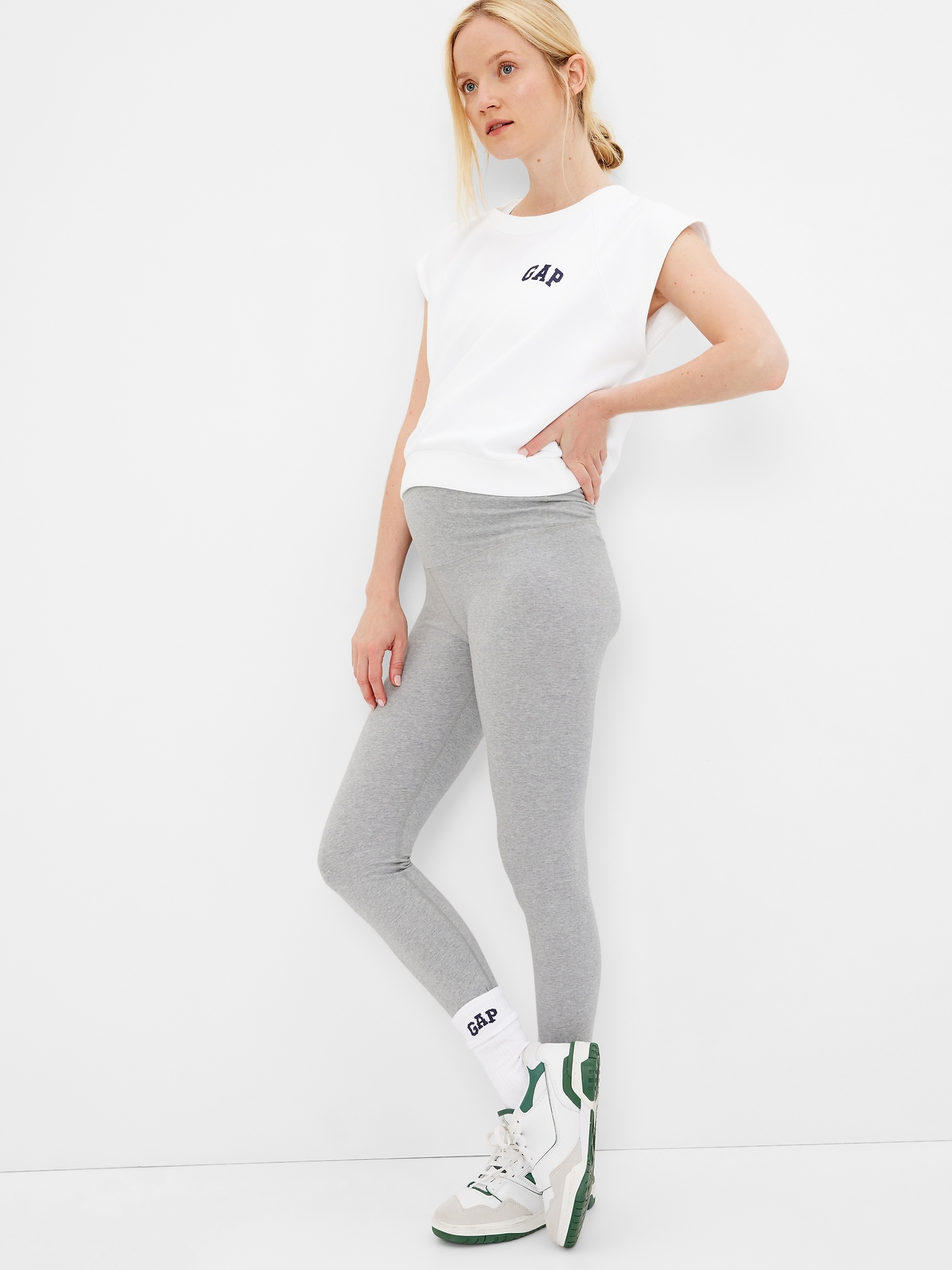 LEADING LADY Womens Cotton Maternity Support Leggings : :  Clothing, Shoes & Accessories