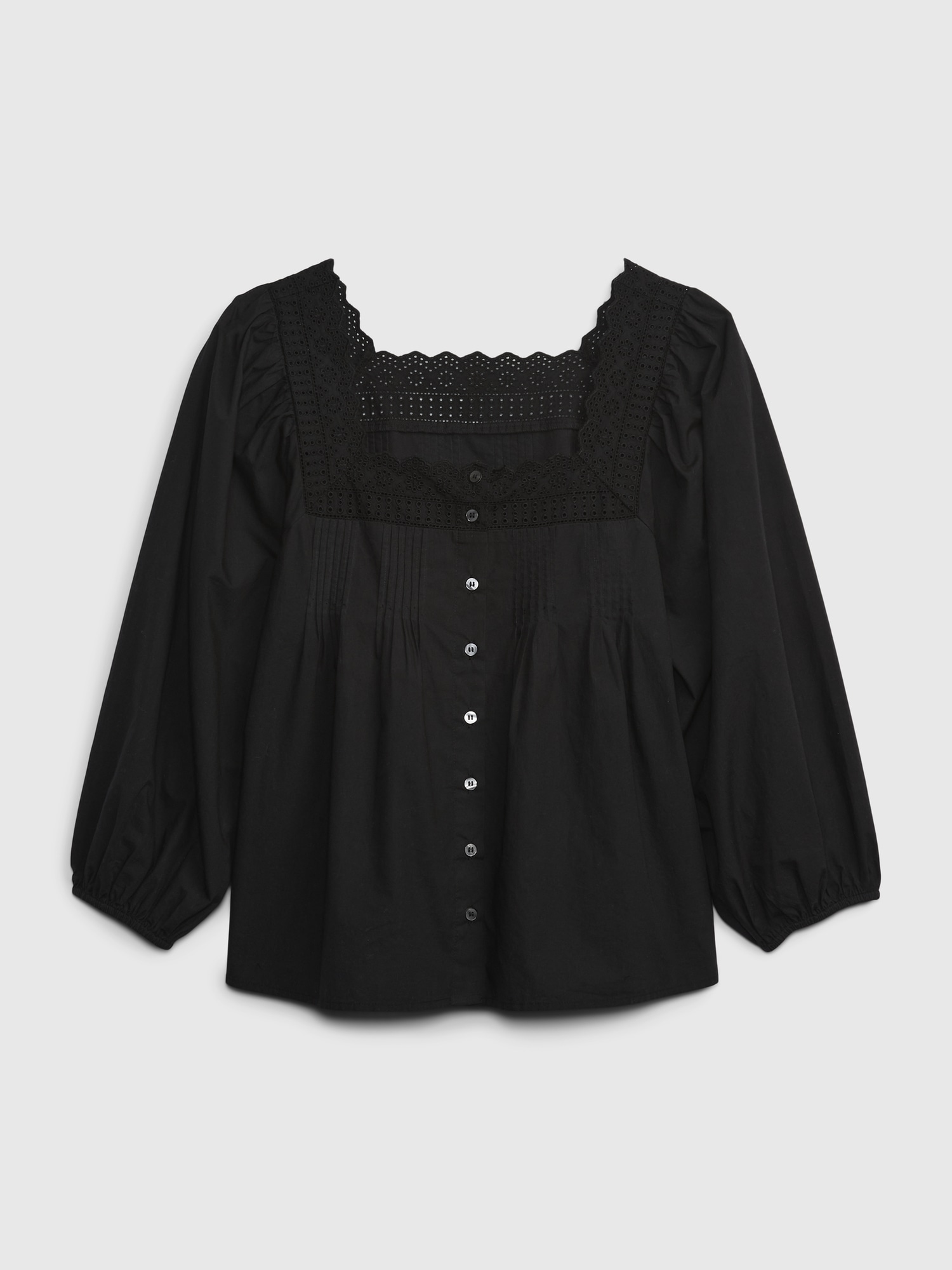 Puff Sleeve Button-Front Top | Gap