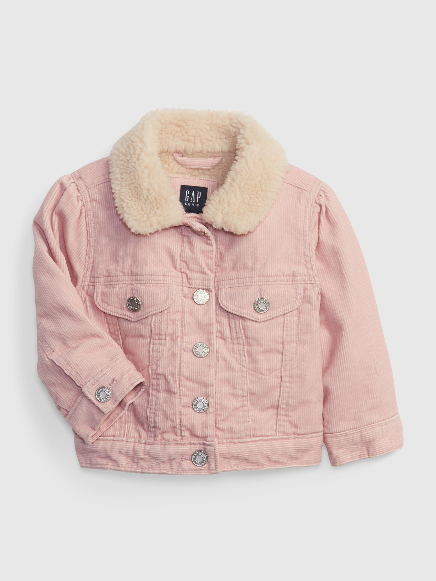 Pink sherpa 2025 denim jacket