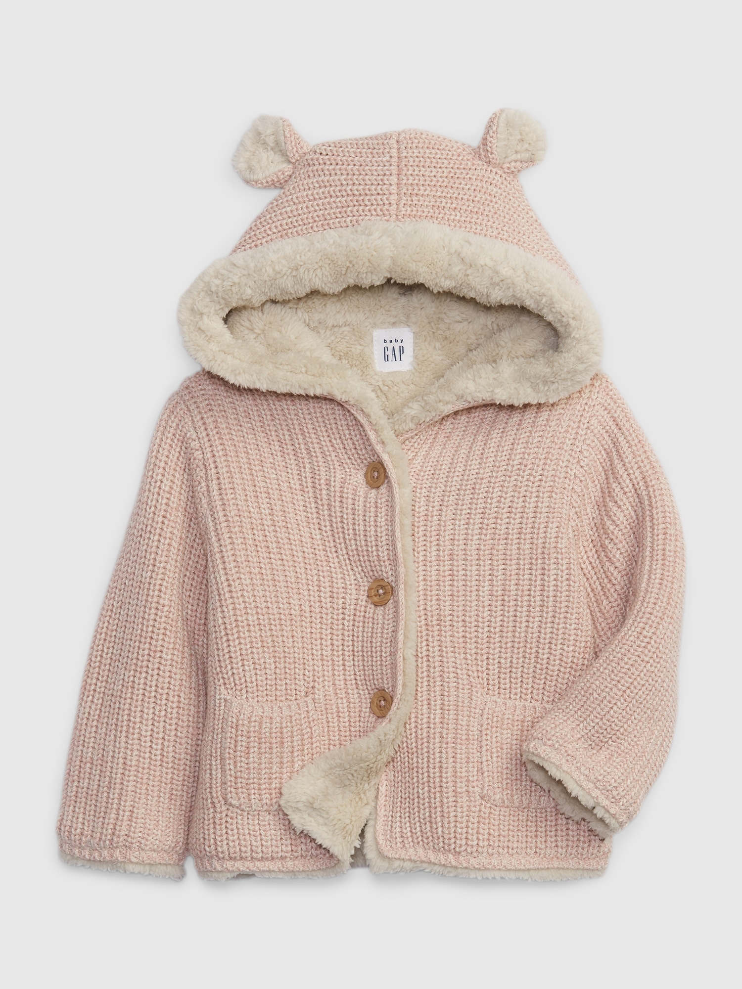 Baby Sherpa-Lined Bear Sweater