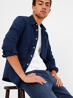 Linen-Cotton Shirt by Gap Online, THE ICONIC