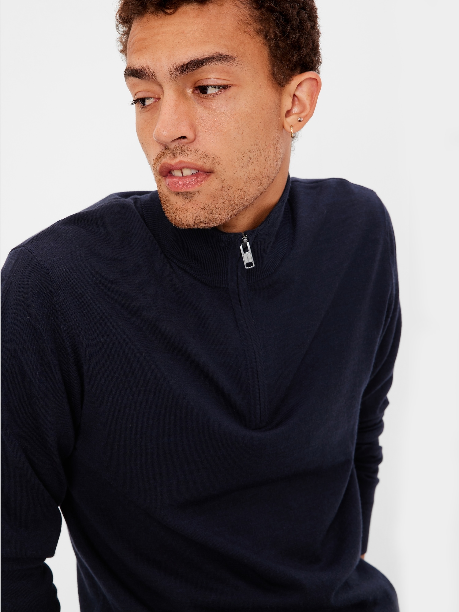 HalfZip Merino Mockneck Sweater Gap