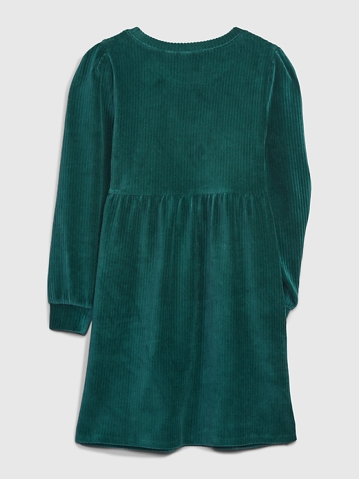 Image number 2 showing, Kids Rib Velour Skater Dress