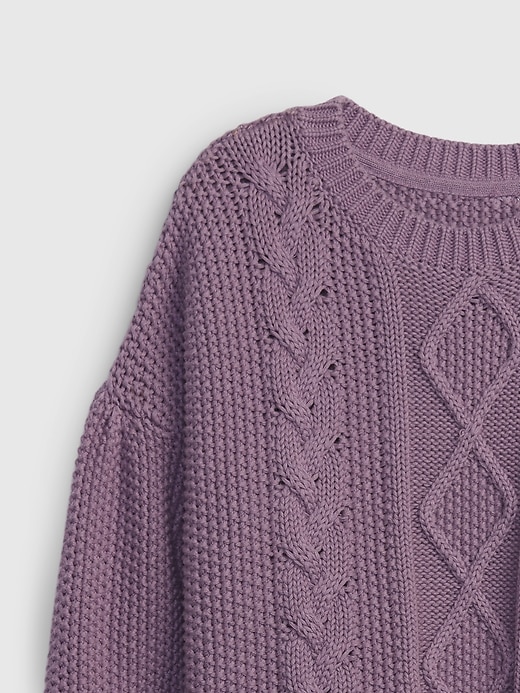 Image number 3 showing, Kids Relaxed Cable-Knit Sweater