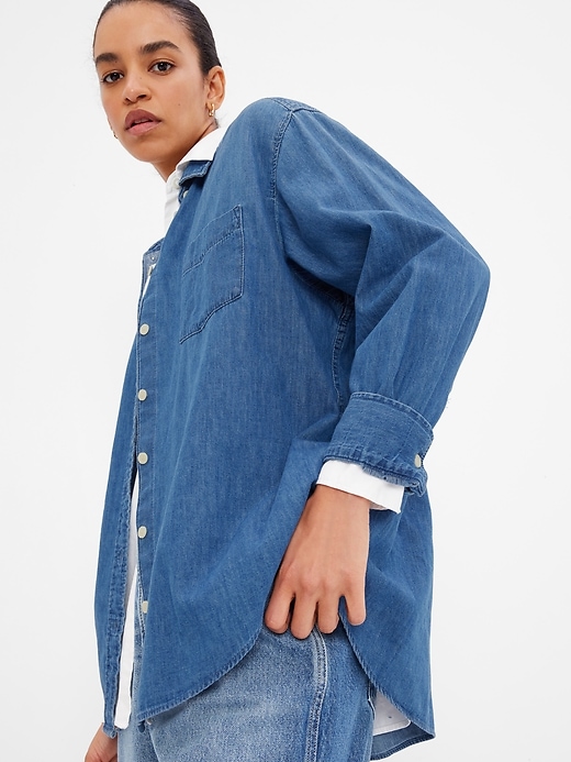 Denim Big Shirt with Washwell | Gap