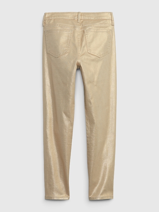 Image number 2 showing, Kids High Rise Metallic Vintage Slim Jeans with Washwell