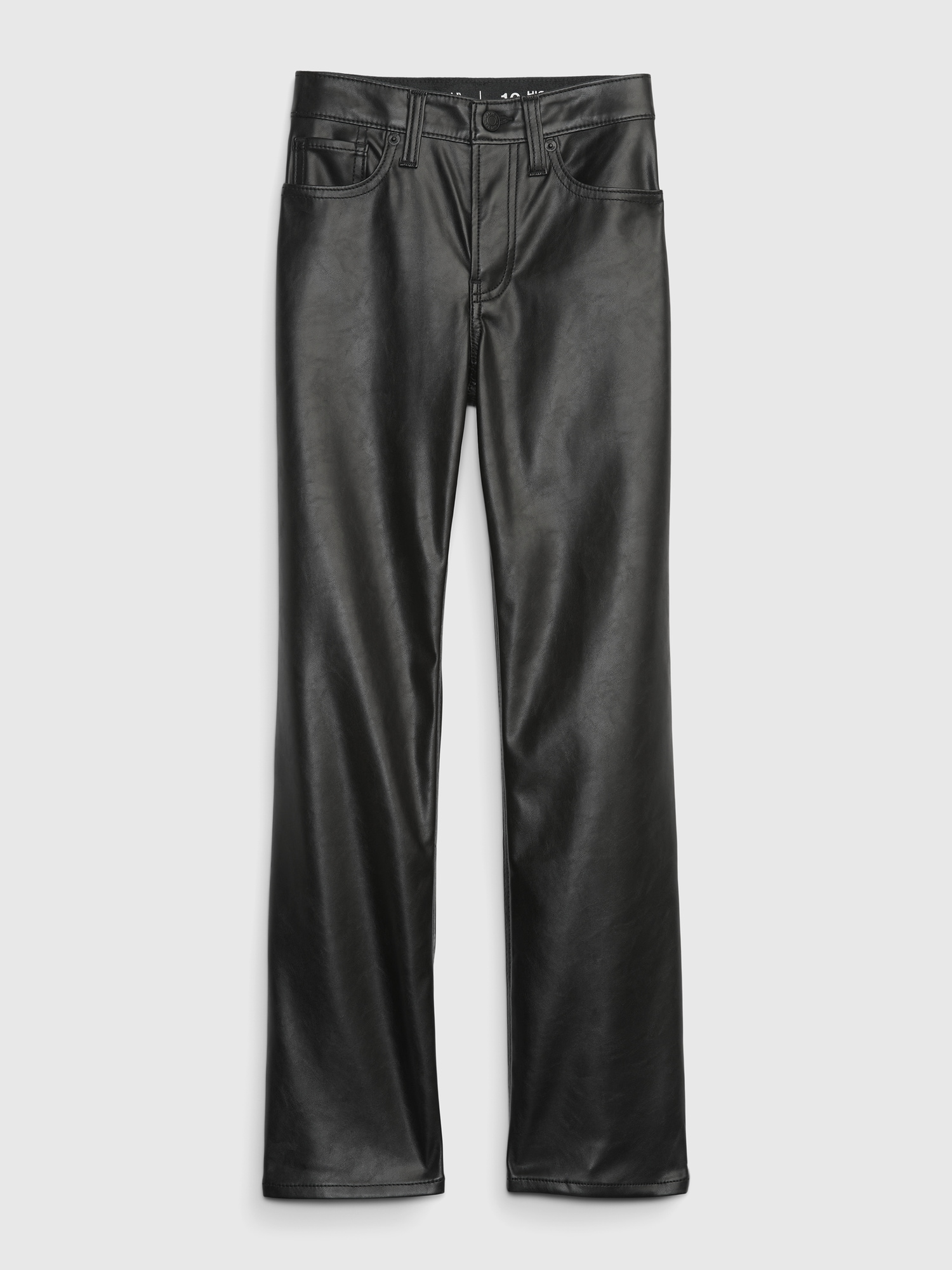 Gap Black High Waisted Slim Faux-Leather Trousers