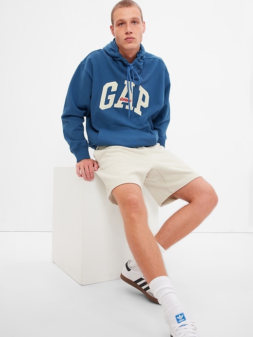 View large product image 1 of 1. Organic Cotton Archive Gap Arch Logo Hoodie