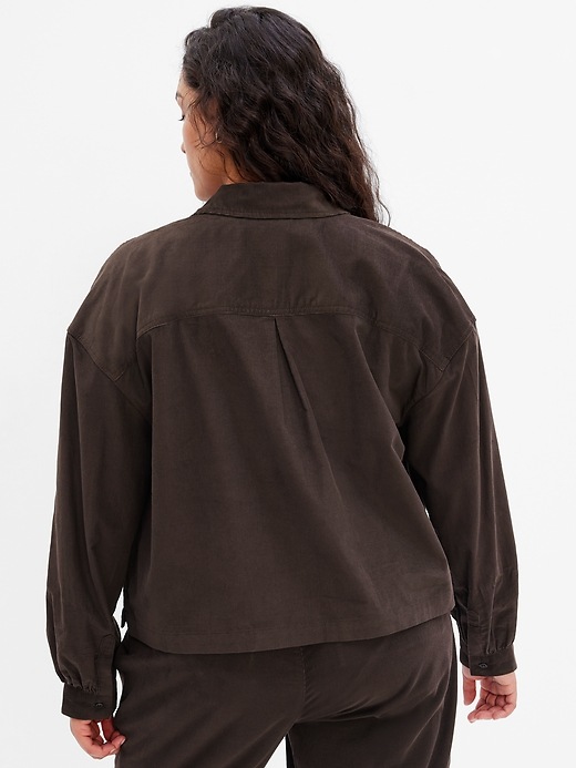 Image number 5 showing, Cropped Corduroy Shirt