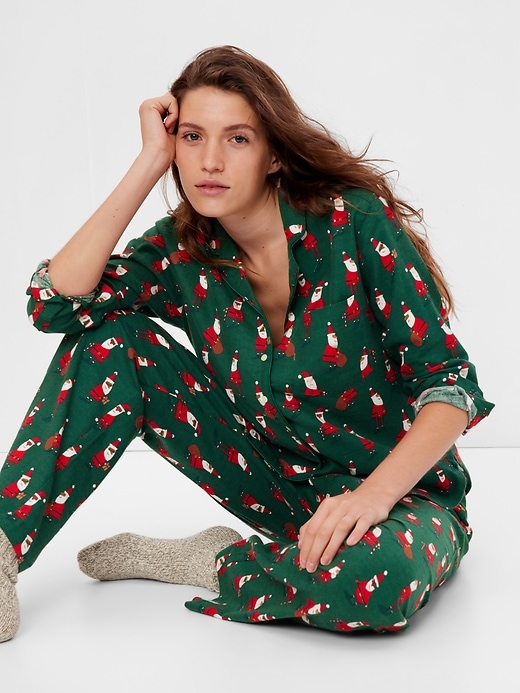 Buy Gap Flannel Check Family Christmas Long Sleeve Pyjama Shirt