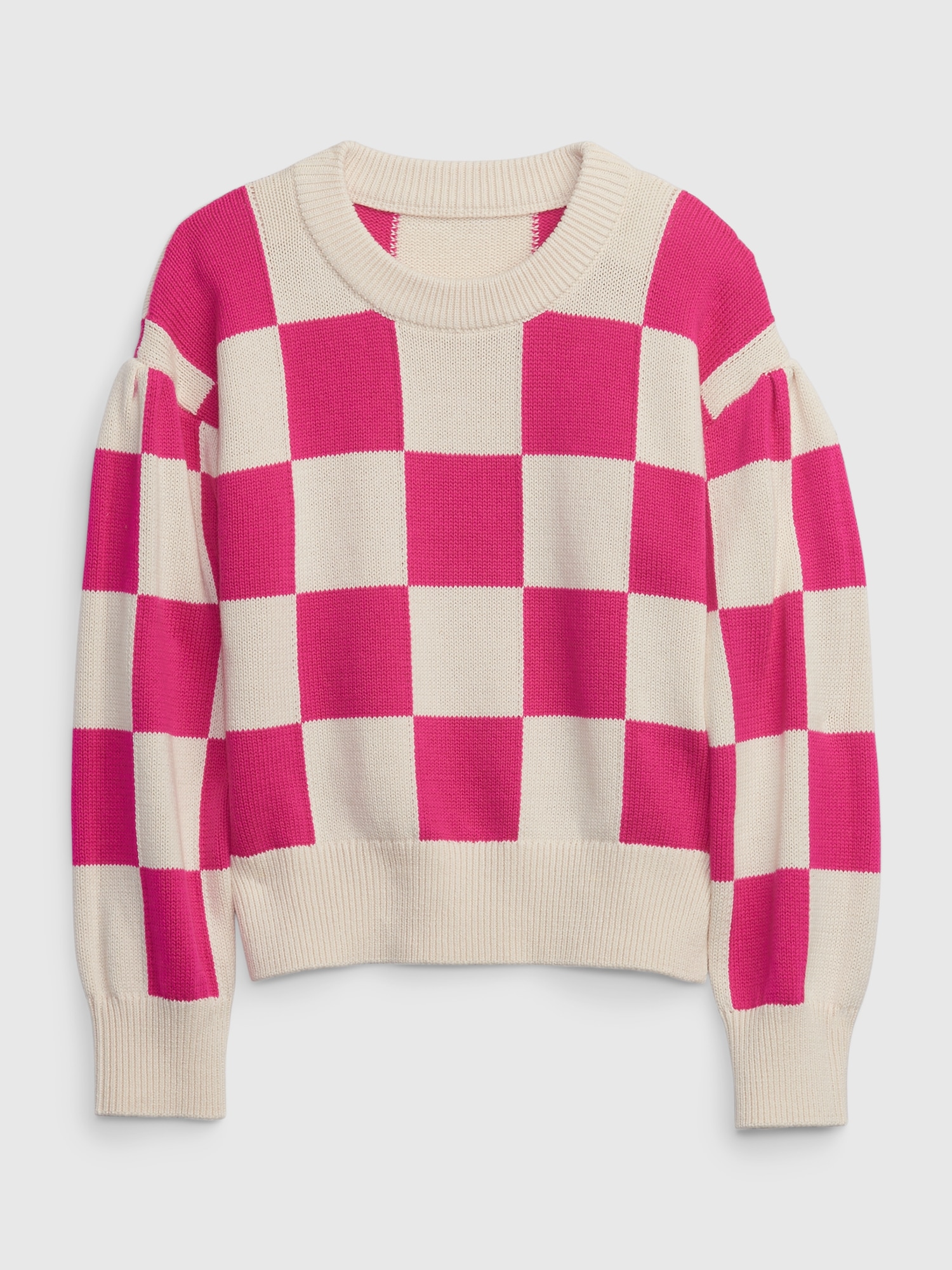 Pink deals checkered sweater