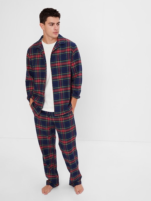 Ashford & Brooks Mens Flannel Plaid Pajamas Long Pj Set, Red Buffalo Check,  Medium : : Clothing & Accessories