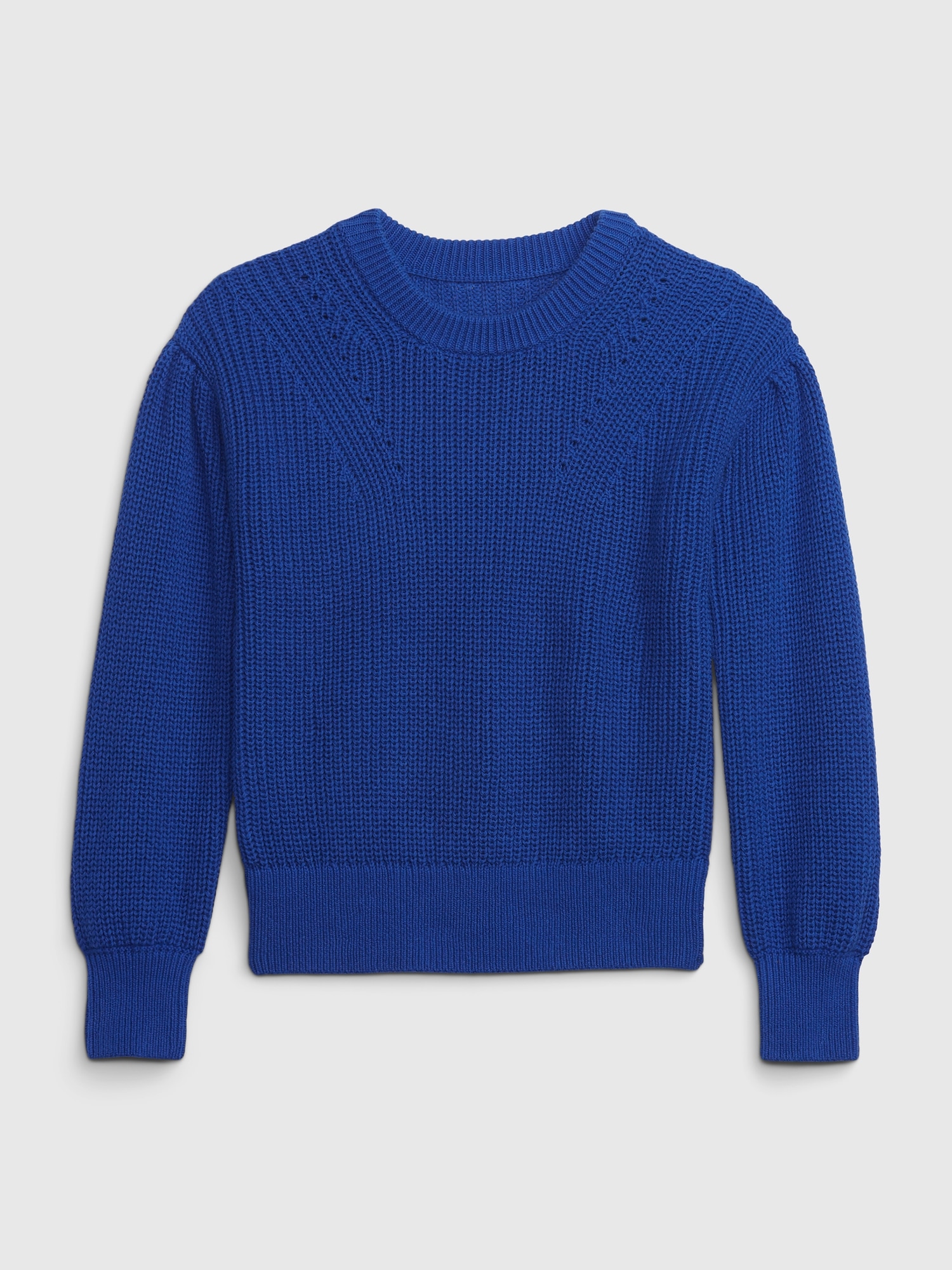 Gap Kids Shaker-Stitch Sweater blue. 1