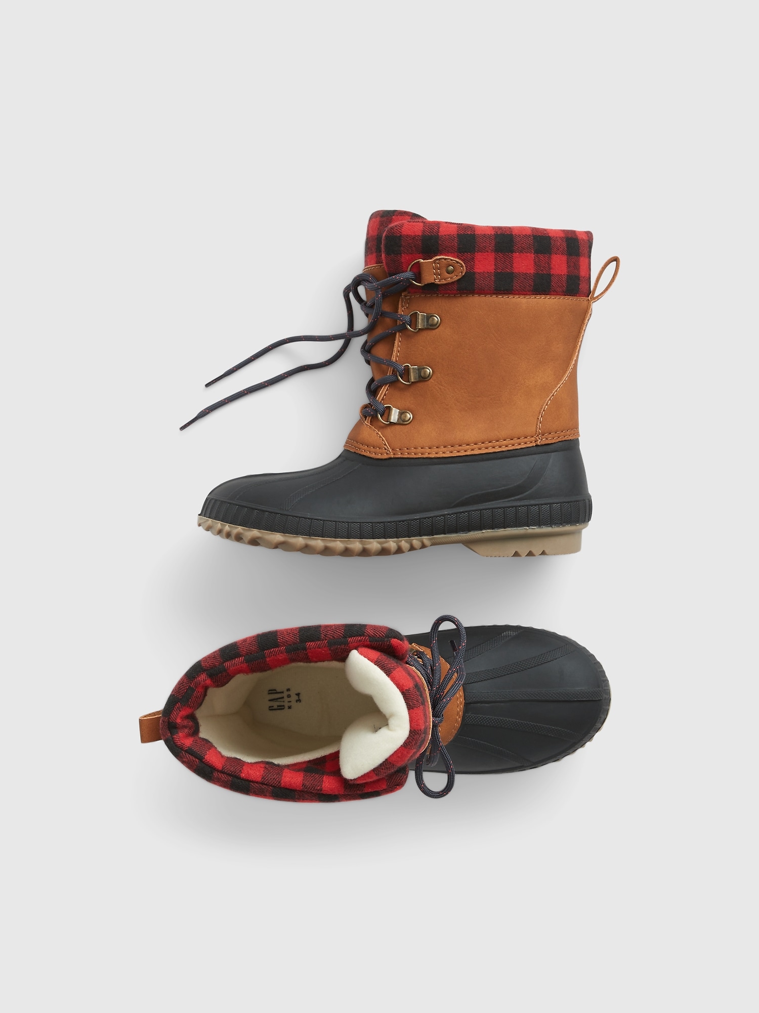 Buffalo check 2025 duck boots