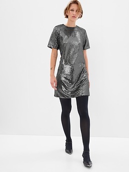 Animal Sequin T-Shirt Dress - Women - Ready-to-Wear