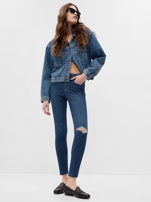 Navy Blue Color Solid Denim Mid Rise Jeggings at Rs 895.00