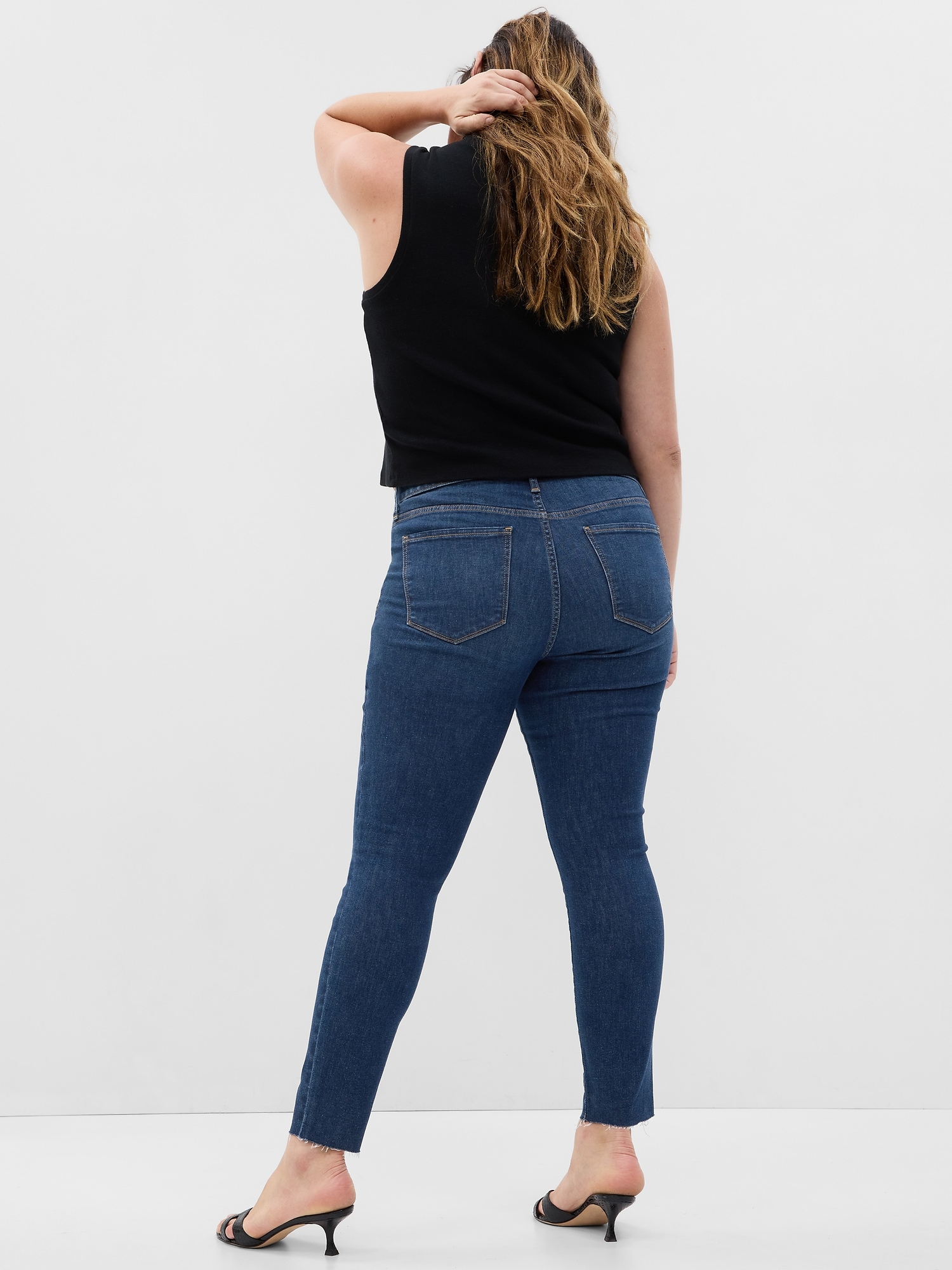Gap Blue Denim High Rise Button Fly Universal Legging Jeans Women's Size 10