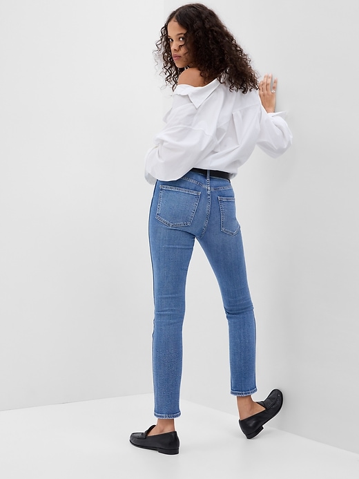 Jean Vintage troit taille haute en denim Washwell Gap