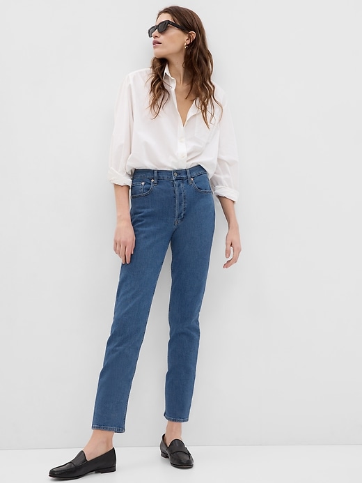 High Rise Cheeky Straight Jeans | Gap